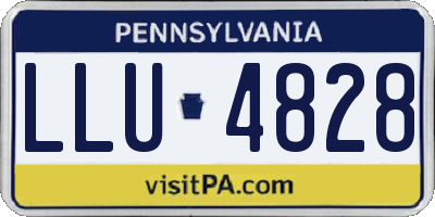 PA license plate LLU4828