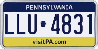 PA license plate LLU4831