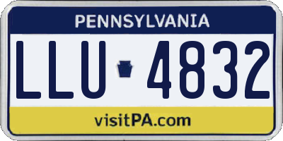 PA license plate LLU4832