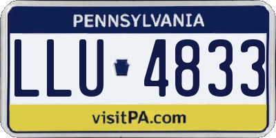 PA license plate LLU4833