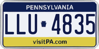 PA license plate LLU4835