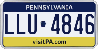 PA license plate LLU4846