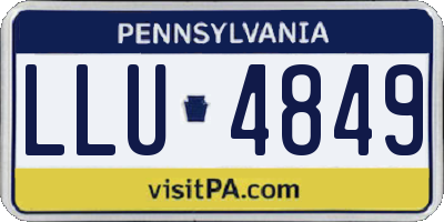 PA license plate LLU4849