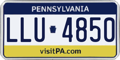 PA license plate LLU4850