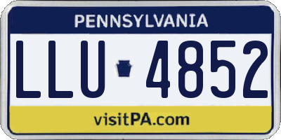 PA license plate LLU4852