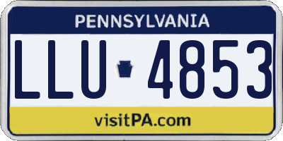 PA license plate LLU4853