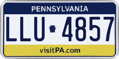 PA license plate LLU4857