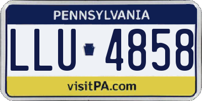 PA license plate LLU4858