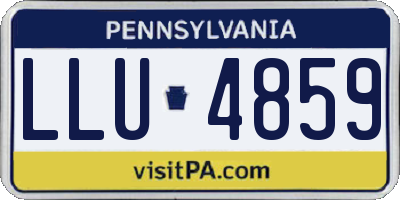 PA license plate LLU4859