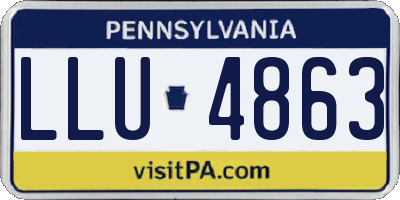 PA license plate LLU4863
