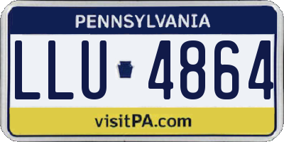 PA license plate LLU4864