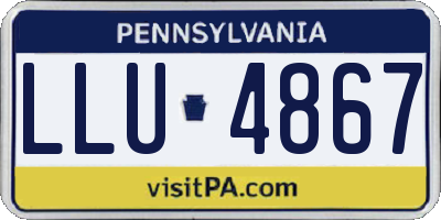 PA license plate LLU4867