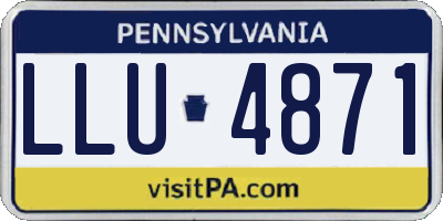 PA license plate LLU4871