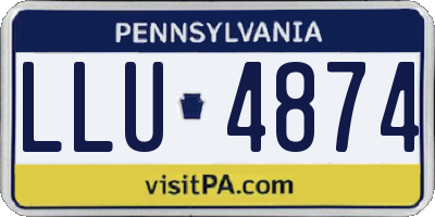 PA license plate LLU4874