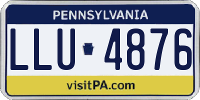PA license plate LLU4876