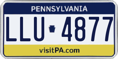 PA license plate LLU4877