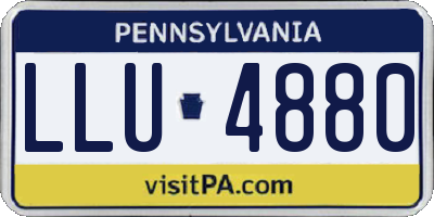 PA license plate LLU4880