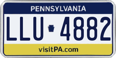 PA license plate LLU4882