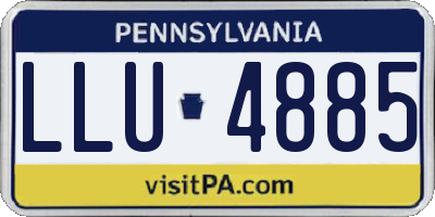 PA license plate LLU4885