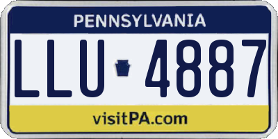 PA license plate LLU4887