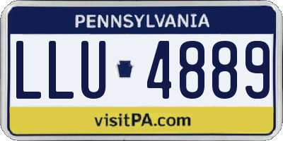 PA license plate LLU4889