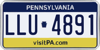 PA license plate LLU4891