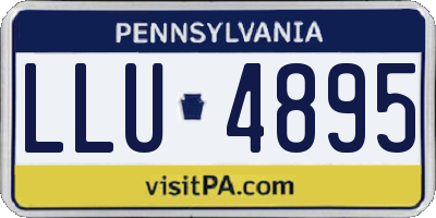 PA license plate LLU4895