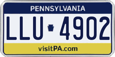 PA license plate LLU4902