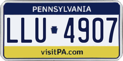 PA license plate LLU4907
