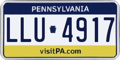 PA license plate LLU4917