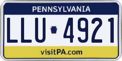 PA license plate LLU4921
