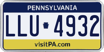 PA license plate LLU4932
