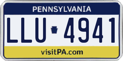 PA license plate LLU4941
