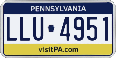 PA license plate LLU4951