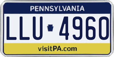 PA license plate LLU4960