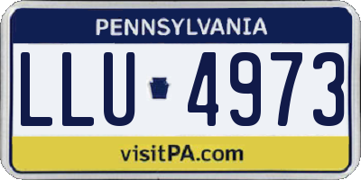 PA license plate LLU4973