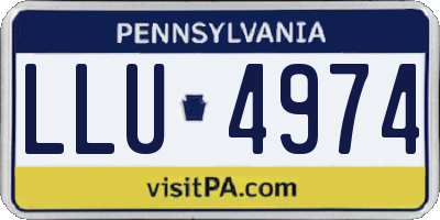 PA license plate LLU4974