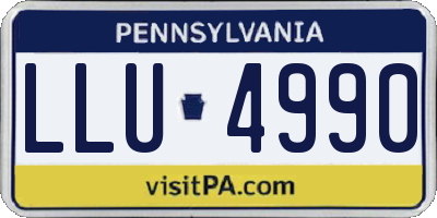 PA license plate LLU4990