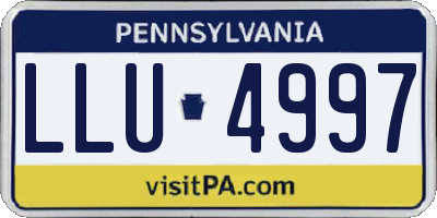 PA license plate LLU4997