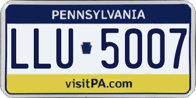 PA license plate LLU5007