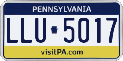 PA license plate LLU5017