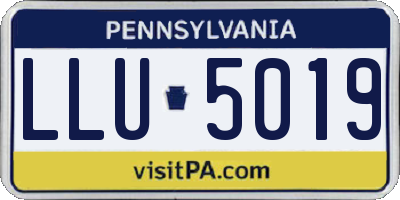 PA license plate LLU5019