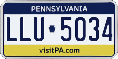 PA license plate LLU5034