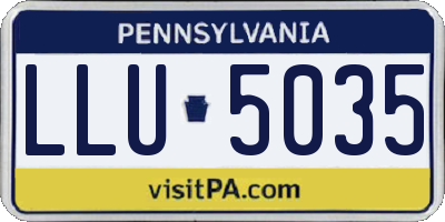 PA license plate LLU5035