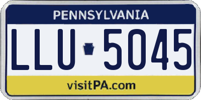PA license plate LLU5045