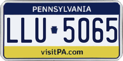 PA license plate LLU5065