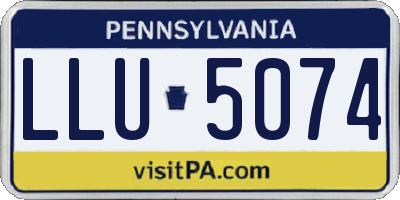 PA license plate LLU5074