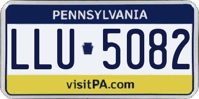 PA license plate LLU5082