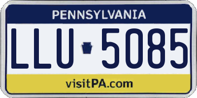 PA license plate LLU5085