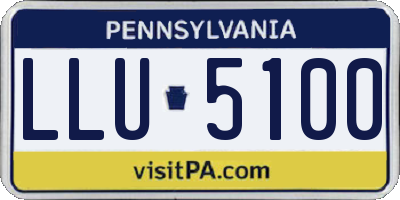 PA license plate LLU5100